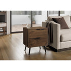 Monarch Specialties 24" 2-Drawer Laminate Accent Table - Walnut-7
