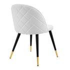 Modway Cordial Dining Chairs - White - 2 Pack-7