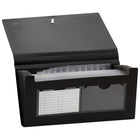 Winnable Poly Expanding File - 13-Pocket - Cheque - Black-Durable polypropylene for heavy-duty use