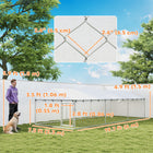 PawHut Covered Dog Kennel for Large Dogs - 19.7' L x 7.5' W x 4.9' H-Tall height prevents dogs from jumping over