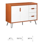 Modway Energize 48" Single Sink Compatible Bathroom Vanity Cabinet - Cherry/White-Full-Extension Drawers