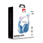 MyBat Pro Katchy Kitty Wireless Headset - Blue-The headset also features a TF card slot supporting cards from 128MB to 32GB and a radio frequency response range of 87.5-108MHz