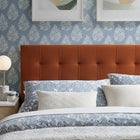 Modway Lily Stain-Resistant Performance Velvet Full Size Headboard - Rust-Dense Foam Padding