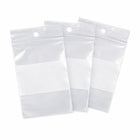 KL Rubber Resealable Polyethylene Bag With White Id Block & Hang Hole - 2 Mil - 2" x 3” - 1000 Pack-Approved for direct food contact