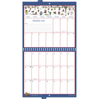 MotherWord 2025-2026 Monthly Tabbed Wall Calendar - 11" H x 12" W - English-Improved paper resists ink bleed