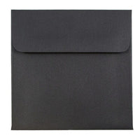 JAM Paper Square Invitation Envelopes - 5 x 5 - Black Linen - 25 Pack-Perfect for Greeting Cards, Invitations, Weddings or any announcement