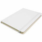 JAM Paper Hardcover Medium Journal Notebook with Elastic - 100 Lined Sheets - 5" x 7" - White-Quantity: Sold Individually | 100 ruled / lined paper pages.