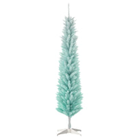 HOMCOM 6' Slim Artificial Christmas Tree - Gradient Blue-Artificial Christmas tree has a slim pencil style 
