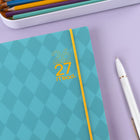 Mead 2026-27 Colour Pop Turquoise Weekly/Monthly Planner - Poly Cover with Bungee - 15+3 Months - 8½" x 6"  - Bilingual-One week per two page spread has ruled planning space, plus a current and future month reference calendar