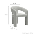 Modway Oslo Barrel Fabric Upholstered Dining Accent Chair - Dove Grey-OEKO-TEX® STANDARD 100 Certified Upholstery