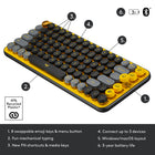 Logitech POP Keys Mechanical Wireless Keyboard - Blast-Feel-better factor: This compact, portable keyboard is designed to encourage better shoulder positioning and body posture, and features a space-saving design for easy storage
