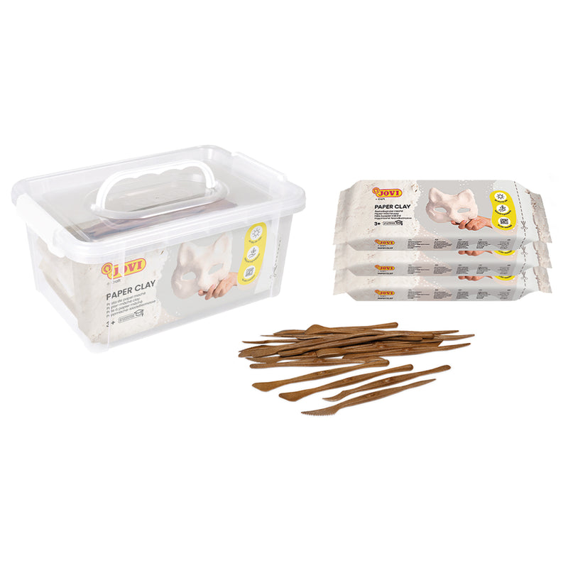 JOVI Paper Clay School Set - 3 1.5 lb Bars/20 Spatulas | staples.ca