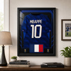Frameworth Official FIFA World Cup 2026 France Kylian Mbappe Framed Replica Jersey - 25.75" x 33.75"-Finished size 25.75" x 33.75", a vertical display sized for living rooms, offices, fan caves and sports rooms.