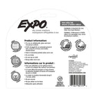 Expo Low Odour Dry Erase Markers - Chisel Tip - Assorted Colours - 4 Pack-AP certified non-toxic formula