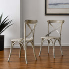Modway Gear Dining Side Chair - Grey-Non-Marking Foot Caps