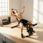 Soozier Adjustable Weight Bench with Wheels-A steel frame supports up to 660 lb (300 kg) for safe training