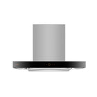 Fotile Perimeter Vent Series Stainless Steel Range Hood - 36"-Stainless steel and black tempered glass