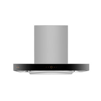 Fotile Perimeter Vent Series Stainless Steel Range Hood - 36"-Stainless steel and black tempered glass
