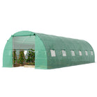 Outsunny Large Walk in Tunnel Greenhouse - Premium Steel Frame - 26' x 10' x 6.6' - Portable greenhouse is composed of solid high-quality PE mesh fabric
 