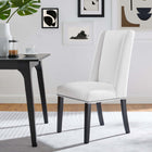 Modway Baron Fabric Dining Chair - White-Dense Foam Padding