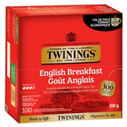Twinings English Breakfast Black Tea Bags - 100 Pack-Naturally caffeinated black tea with a robust and complex character that can be enjoyed throughout the day