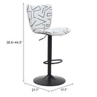 Zuo Elevate Barstool - White - Set of 2-6