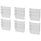 Storex Unbreakable Wall Pockets Letter - Clear - 3 Pack-Letter Size