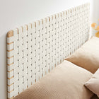 Modway Sparta Weave Wall-Mount Vegan Leather Queen Headboard - Natural Beige-Vegan Leather Basketweave