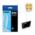 Epson T842 DURABrite Ultra Ink Cartridge - Standard Yield - Cyan-Sharp text and brilliant colours for pro-quality results