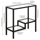 Hudson&Canal Lovett 24"W Rectangular Side Table - Blackened Bronze-9