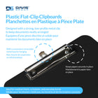 Davis Group Plastic Clipboards - Letter Size - 9" W x 12" H - Black - 6 Pack-Black