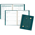Mead 2027 Large Weekly/ Monthly Planner - 11-¼" H x 9" W - Linear Geo - Bilingual-Twin coil binding