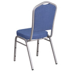Flash Furniture HERCULES Series Crown Back Stacking Banquet Chair in Blue Fabric - Silver Frame-Crown Back Design