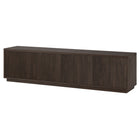 Hudson&Canal Hanson TV Stand for TV's up to 85" - Alder Brown-The top has a weight capacity of 75lbs, lower shelves can hold 25lbs each