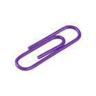 JAM Paper Colourful Standard Paper Clips - 1"- Purple - 100 Pack- Premium paper clips made from high quality vinyl coated steel wire