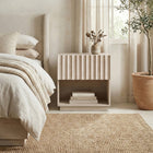 Hudson&Canal Jason Rectangular Fluted Nightstand - 24" W - Alder White-Finished in wood-look alder white with a fluted texture on the drawer front