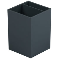 JAM Paper Plastic Pen Holder - Grey-Colour: Sleek Grey | Be stylish and organized with a modern colourful pencil holder.