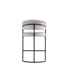 Manhattan Comfort Augusta 22.8" Modern Leatherette Upholstered Counter Stool - Light Grey - 3 Pack-21.7" L x 23" W x 38.2" H