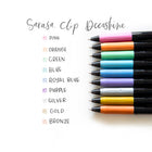 Zebra Sarasa Clip Decoshine Gel Retractable Pen - Green-Green gel