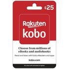Kobo $25 Gift Card-Air Miles cannot be collected on Gift Card purchases.
