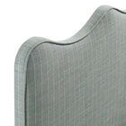 Modway Athena Striped Fabric Upholstered Queen Size Headboard - Spa Blue Stripe-8