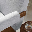 Modway Lyra Fabric Armchair - Light Grey Fabric-Woven Heathered Fabric