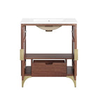 Modway Daylight 30" Bathroom Vanity - White/Walnut-Assembly Required
