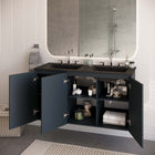 Modway Bryn 48" Wall-Mount Double Sink Bathroom Vanity - Grey/Black-Wall-Mount Design