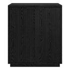 Hudson&Canal Mansfield 28"W Accent Cabinet - Black Grain-Features two swing-out doors, adjustable center shelf, and a cable management cut-out