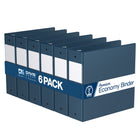 Davis Group Premium Economy Binder - Round Ring - 3" - Navy Blue - 6 Pack-3 Ring Binder