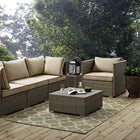 Modway Cerelia Moroccan Trellis Indoor/Outdoor Area Rug - 9 ft W x 12 ft L - Beige/Light Green-Tight Low Pile Weave