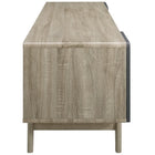 Modway Tread 70" Media Console TV Stand - Natural Grey-Durable Particleboard Construction