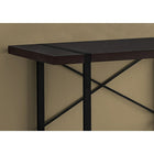 Monarch Specialties 7311 48" Computer Desk - Espresso/Black Metal-X-shaped metal bar on the back of the desk provides support and adds a decorative touch