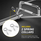 MotionGrey Olympic Hex Trap Bar for Deadlifts and Strength Training - 140 cm - Silver-Silver finish and 140 cm length provide a compact bar option for home-gym use